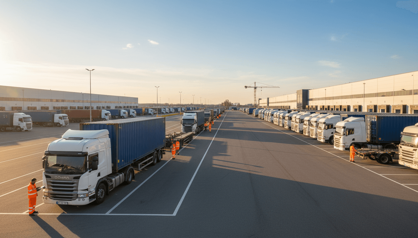 Docka Transportation specialized truck fleet from above